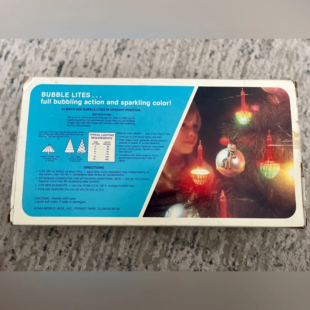 Festive Bubble Light Set - Red, Green, Yellow
